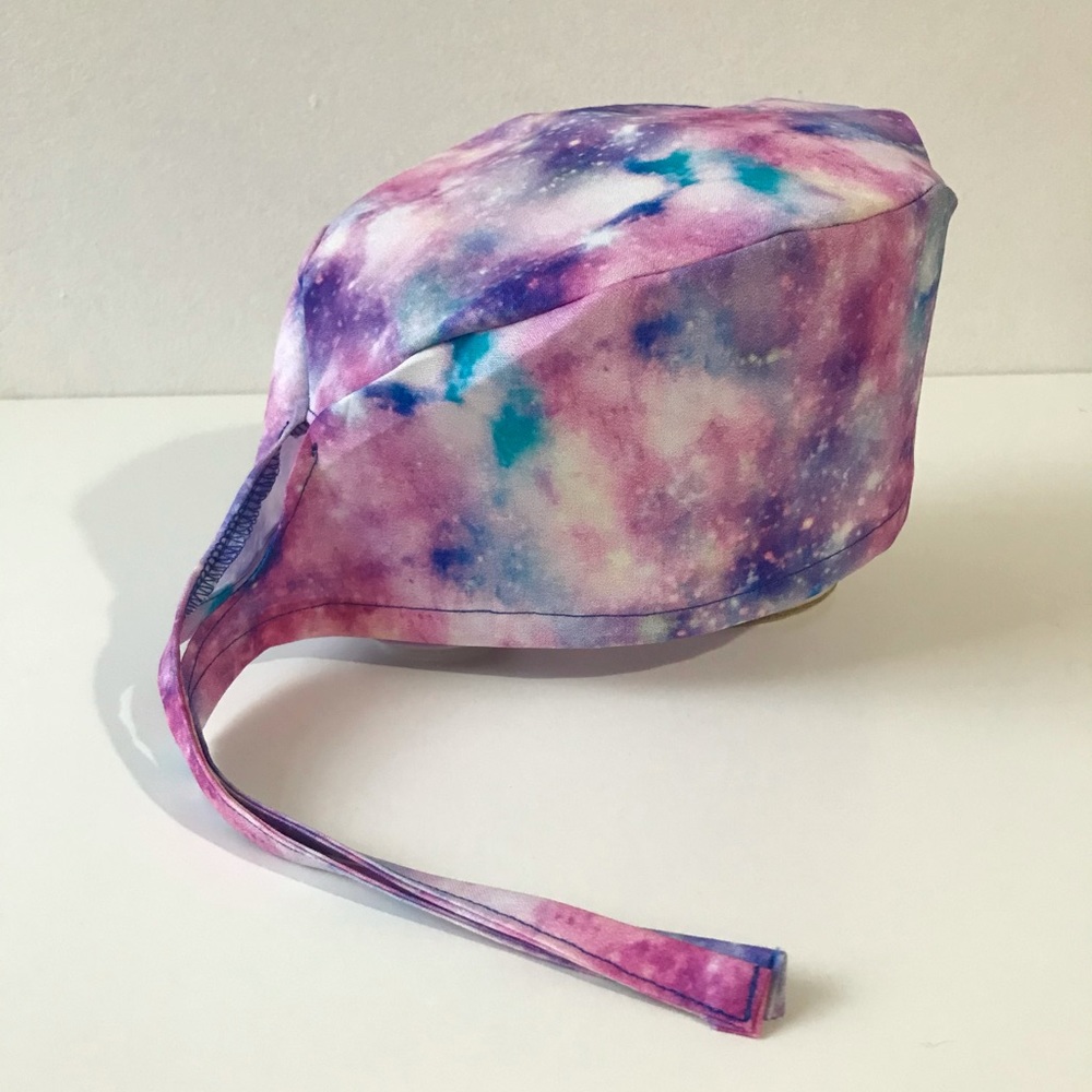 Fichu New Pink and Purple galaxy Scrub Cap
